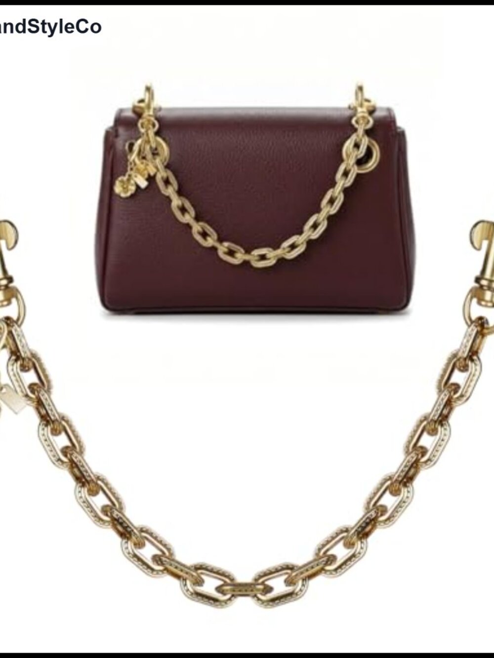 Vintage Gold Alloy Bag Charm Purse Accessory Handbag Chain Extender